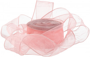 Логотип «Лента органза (2,5 см*9,14 м) Нежная грация, Пыльная роза, 1 шт.»