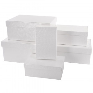 Логотип «Набор коробок Отличный подарок, Белый, 32*25*14 см, 6 шт. в упак.»