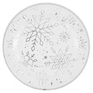 Логотип «Тарелки (7''/18 см) Снежинки, Металлик, 6 шт.»