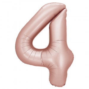 Логотип «Шар (40''/102 см) Цифра, 4, Винтажная роза, Сатин, 1 шт. в уп.»