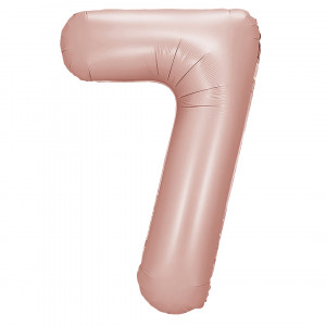 Логотип «Шар (40''/102 см) Цифра, 7, Винтажная роза, Сатин, 1 шт. в уп.»