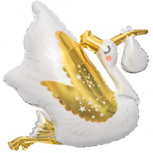 Логотип «Шар (34''/86 см) Фигура, Аист, 1 шт. в уп.»