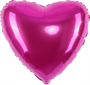 Логотип «Шар (18''/46 см) Сердце, Фуше, 1 шт.»