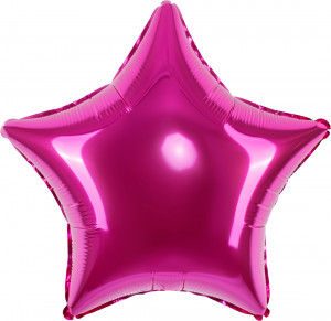 Логотип «Шар (18''/46 см) Звезда, Фуше, 1 шт.»