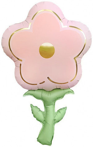 Логотип «Шар (33''/84 см) Цветок, Розовый, 1 шт.»