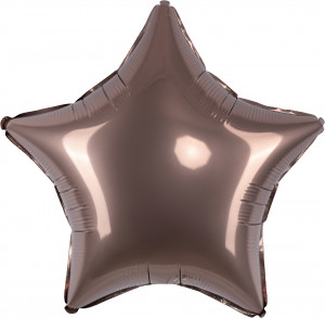 Логотип «Шар (18''/46 см) Звезда, Шоколад, Сатин, 1 шт.»