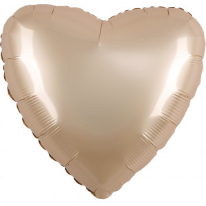 Логотип «Шар (18''/46 см) Сердце, Звездное Золото, Матовый, 1 шт.»