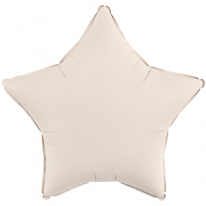 Логотип «Шар (18''/46 см) Звезда, Кремовый Латте, Матовый, 1 шт.»