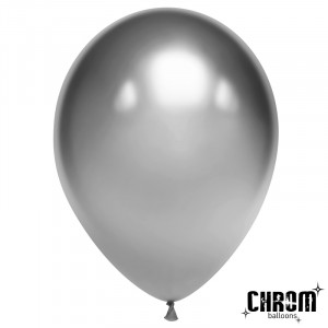Логотип «Шар (12''/30 см) Серебро, хром, 50 шт.»