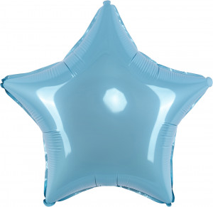 Логотип «Шар (18''/46 см) Звезда, Голубой, Сатин, 1 шт.»