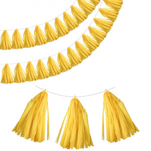Логотип «Гирлянда Тассел, Желтый, 35*12 см, 12 листов.»
