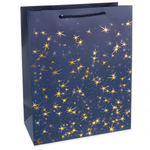 Логотип «Пакет подарочный, 210гр, Тысячи созвездий, Дизайн №2, Синий/Золото, 55*43*15 см, 1 шт.»
